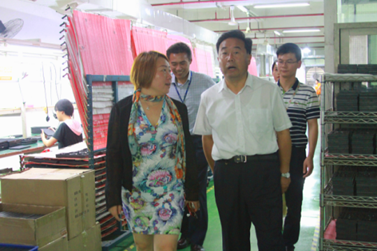 甘肃省武山县领导莅临熊猫体育参观考察